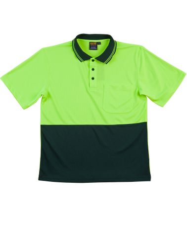 Safety Polo Fluro Ylw/Btl