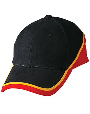 Tri Contrast Cap Blk/Gld/Red