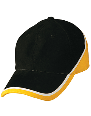 Tri Contrast Cap Blk/Wht/Gld