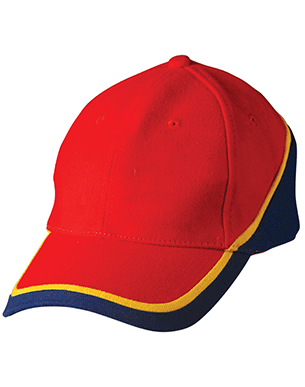 Tri Contrast Cap Red/Gld/Ryl