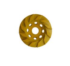 Rhomboid 100mm (4'') Diamond grinding wheel, 30/40 Grit, Medium bond, 12 segment, Yellow