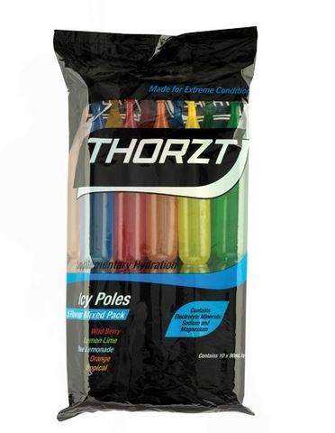 Thortz Icy Pole Mixed Flavour Pack of 10x 90ml Tubes Ready to freeze.