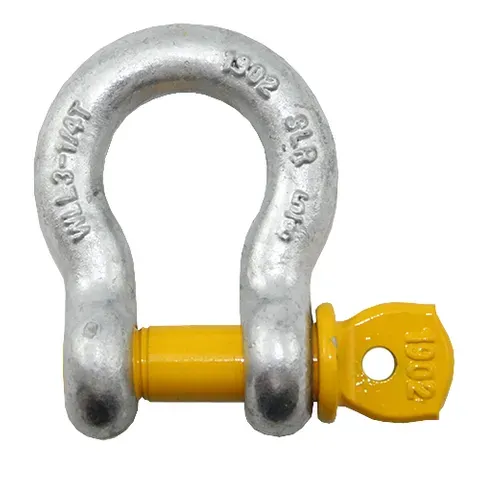 Yellow Screw Pin Bow Shackle