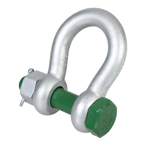 GREEN Pin Safety Bow Shackle