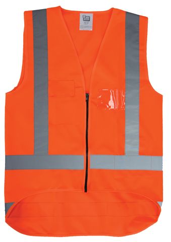 Hi-Vis Vest with Tape - Orange