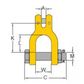 Yoke "YR" Grade 80 Clevis Shackle