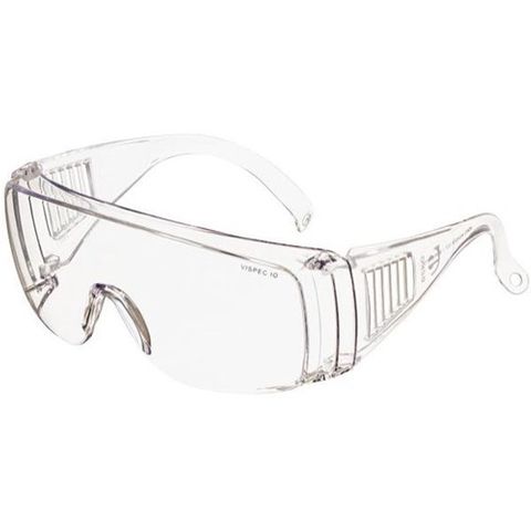 VISPEC Safety Spec CLEAR Lens, designed to fit over prescription glasses, anti-scratch ASNZS 1337.1