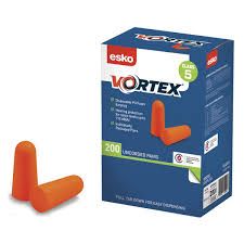 Vortex Earplugs Orange foam uncorded Class 5, Box 200 pairs