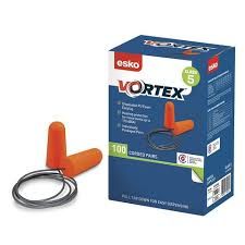 Vortex Earplugs foam corded Class 5, Box 100 pairs