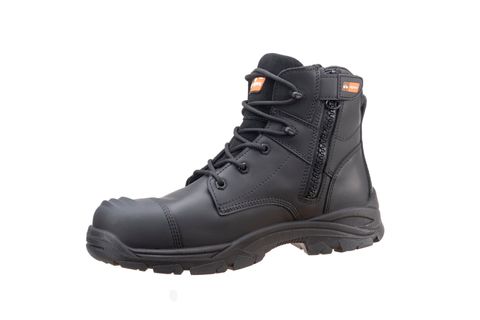 The Power Zip - Side Zip Lace-Up Safety Boot  Wide Fit