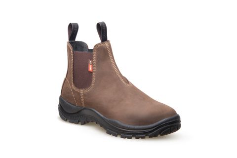 The Munro - Slip-On Safety Boot  Wide Fit - Weka Brown