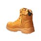 The Goldie - Zip Lace-Up Safety Boot  Wide Fit - Wheat