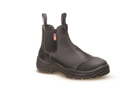 The Munro - Slip-On Safety Boot  Wide Fit - Black