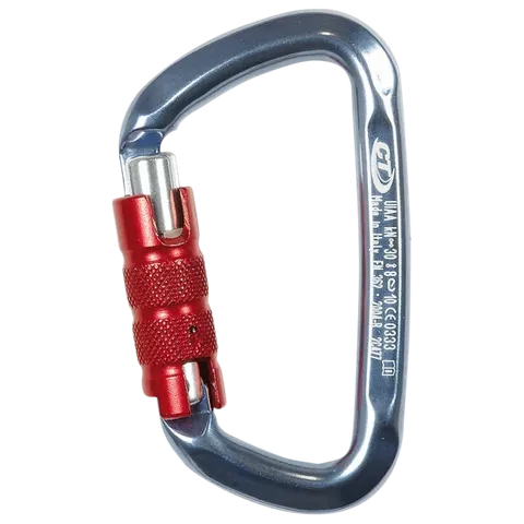 Large D-Shaped Carabiner - Triple lock