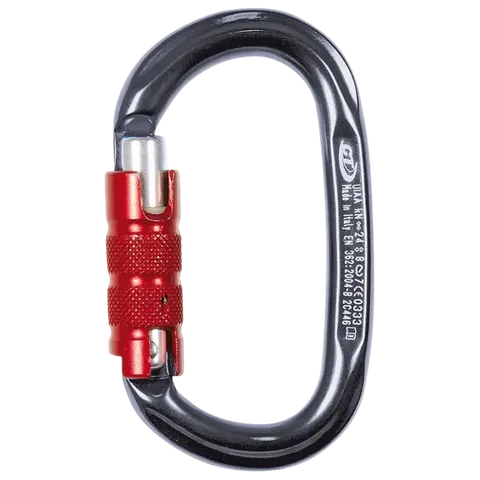Large D-Shaped Carabiner -Triple lock Oval