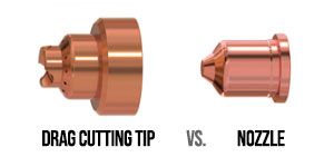 Drag Cutting Tip vs Nozzle - Alphaweld