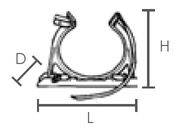 Gas Bottle Holder dimensions - Single