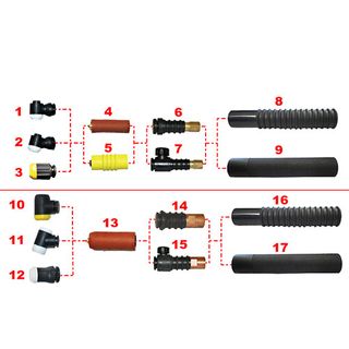 Three Piece TIG Torch Spares