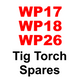 WP17, WP18 & WP26 Tig Torch Spares