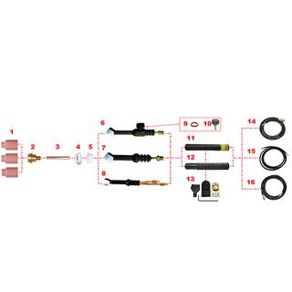 WP24 TIG Torch Spares
