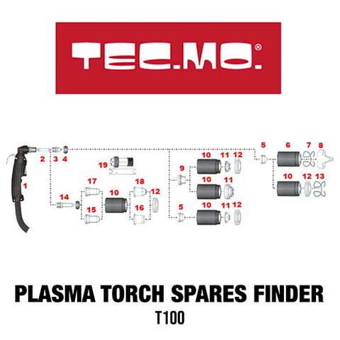 Tecmo T100 Torch Spares