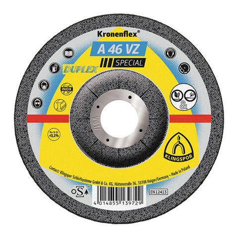 Klingspor Cutting Disc A46VZ Special 115 x 2.0 x 22mm PK25