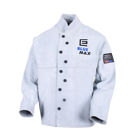 Elliotts Blue Max Chrome Leather Welders Jacket - Medium