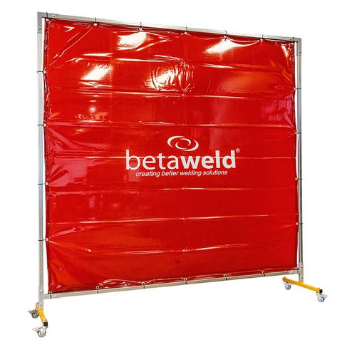 Betaweld Welding Screen & Frame Kit 2 x 2m - Red