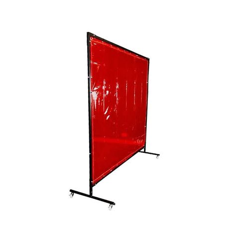 Red Welding Curtain & Frame Kit 1.8 x 2.0m