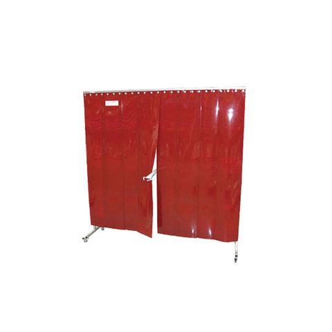 Red Welding Frame & Strip Curtain Kit 2.0m x 3.0m