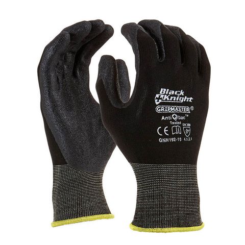 Large - Maxisafe Black Knight Gripmaster Coated Glove