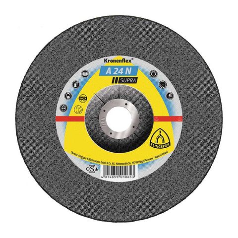 Klingspor Grinding Disc A24N Supra 125 x 6 x 22mm PK10