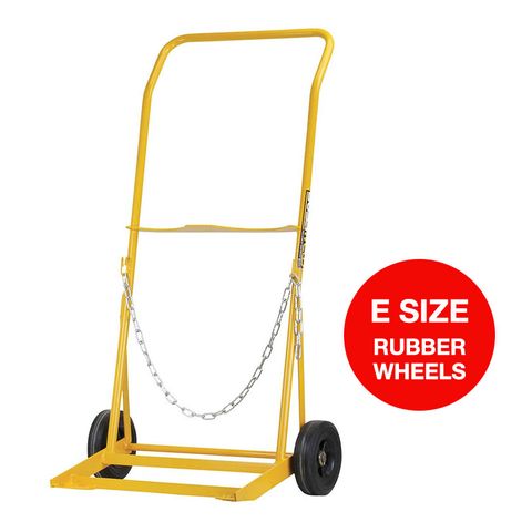Bossweld Cylinder Trolley E Size with Rubber Wheels