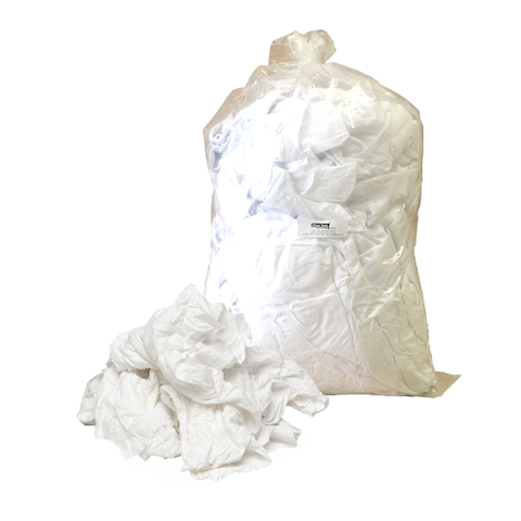 White Cotton Tee Shirt Rag 15kg