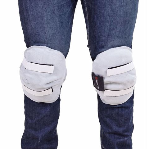 Blue Max Chrome Leather Welders Knee Pad - Quick Release