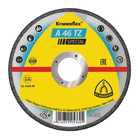 Klingspor Cutting Disc A46TZ 100 x 1.6 x 16mm PK25