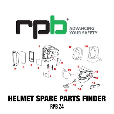 RPB Z4 Welding Visor Parts Breakdown