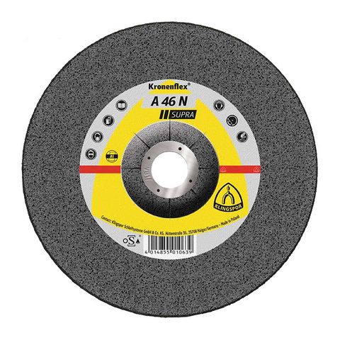 Klingspor Grinding Disc A46N Supra 125 x 6.0 x 22mm PK10