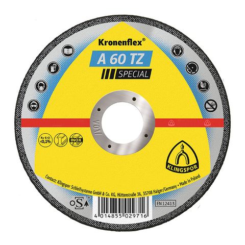 Kronenflex Cutting Disc A60TZ 100 x 1.0 x 16 PK25