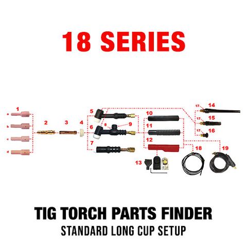 WP18 Series Long Cup TIG Setup