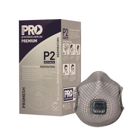 Promesh Dust Masks P2+Valve PK12