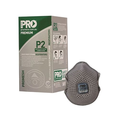 Promesh P2 Dust Masks with Valve+Carbon PK12