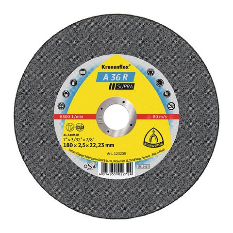 Klingspor Cutting Disc A36R 180 x 2.5 x 22mm PK25