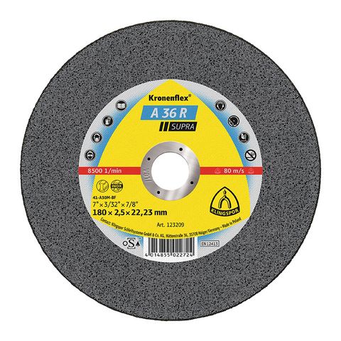 Klingspor Cutting Disc A36R 180 x 2.5 x 22mm PK25