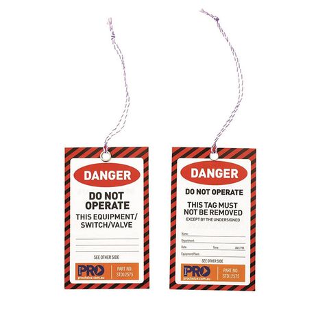 Danger Safety Tags 125 x 75mm PK100 - Red