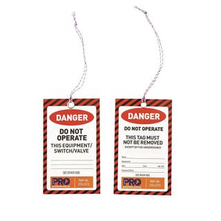Danger Safety Tags 125 x 75mm PK100 - Red