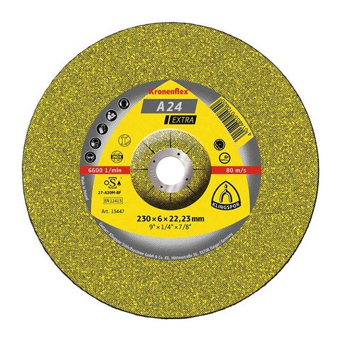 Klingspor Grinding Disc A24 Extra 230 x 6.0 x 22mm PK10