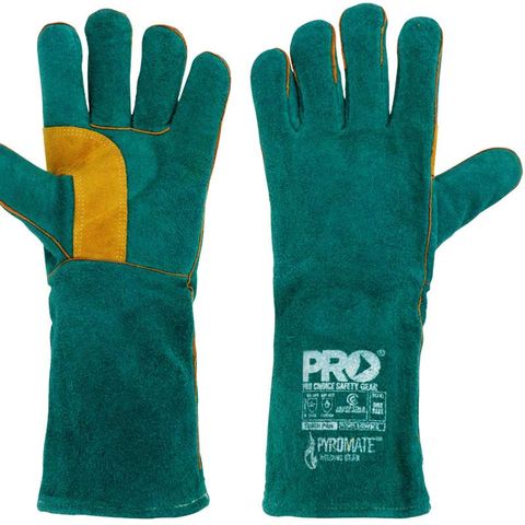 Pyromate South Paw Left Hand Pair Welding Gloves - Green