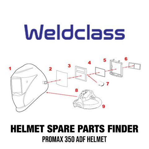 Promax 350 Helmet Parts Breakdown