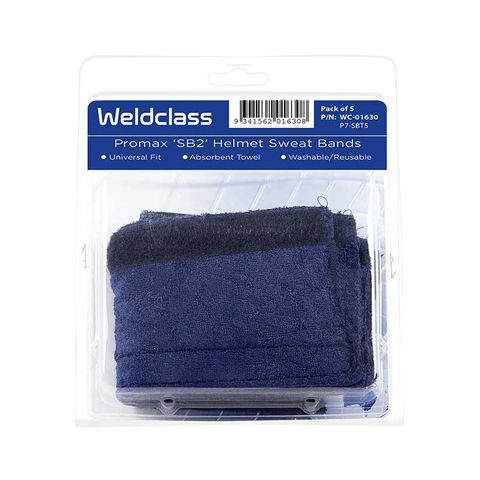 Weldclass Promax SB2 Sweatbands Universal Velcro Style PK5